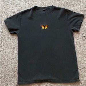 Charcoal Grey Butterfly Brandy Top <3